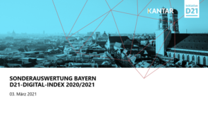 Coverseite der "Sonderauswertung Bayern D21-Digital-Index 2020/2021
