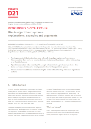 Cover zum Denkimpuls: Bias in algorithmic systems