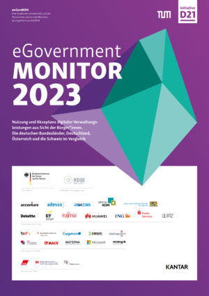 Cover der Studie eGovernment MONITOR 2023
