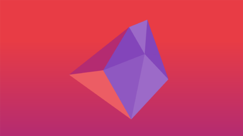 Das neue D21-Key-Visual, der "Diamant", im Farbklima 1 (rot-violett)
