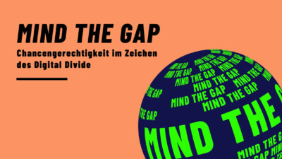 Sharepic zur Konferenz Bildung Digitalisierung: Mind the Gap - Chancengerechtigkeit im Zeichen des Digital Divide